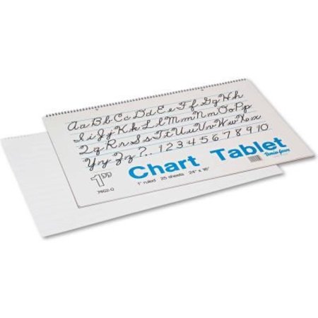 PACON CORPORATION Pacon® Chart Tablets w/Cursive Cvr 74620, 16" x 24", White, 25 Sheets 74620